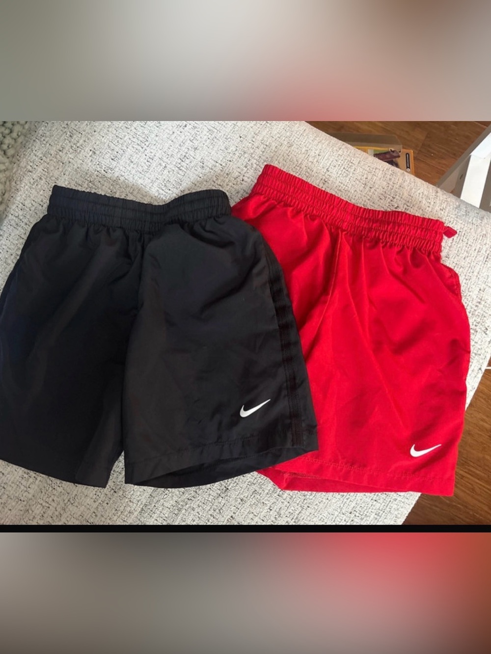 Nike Black and Red Athletic Shorts Duo